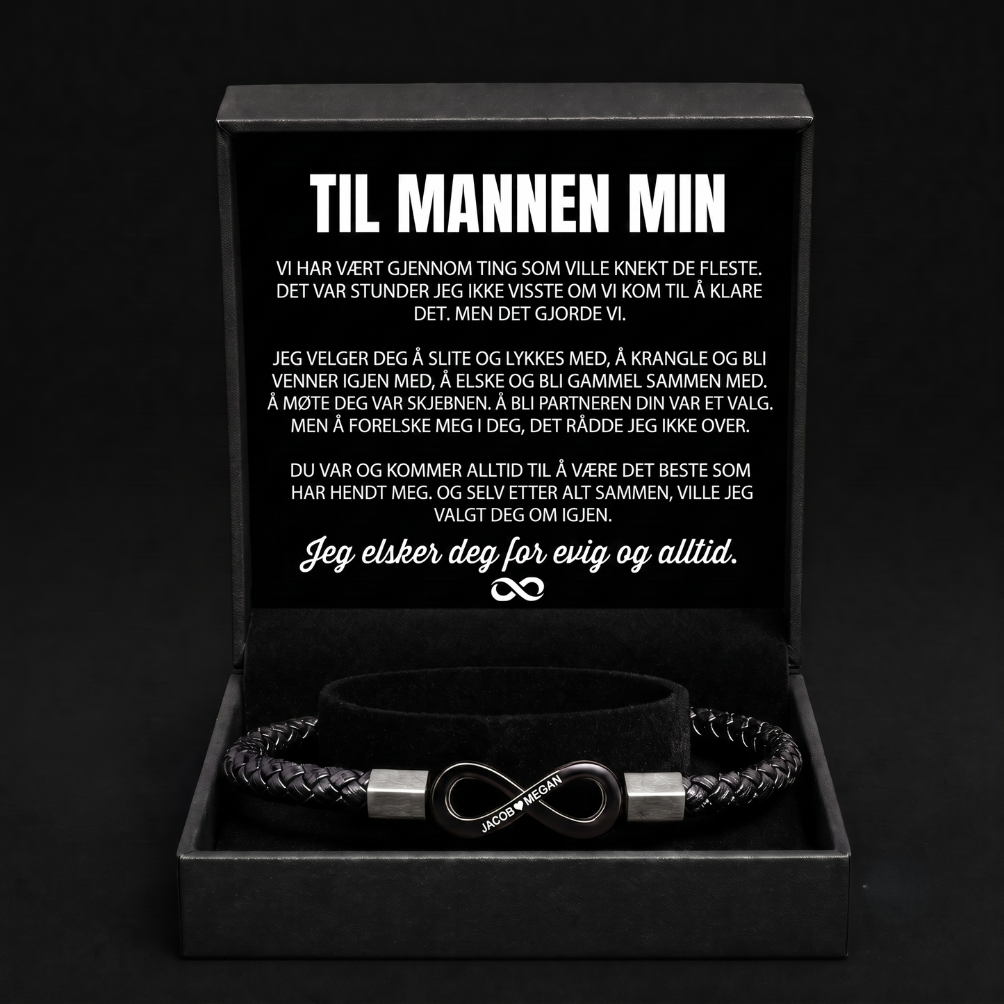 Personlig armbånd «Til min mann»