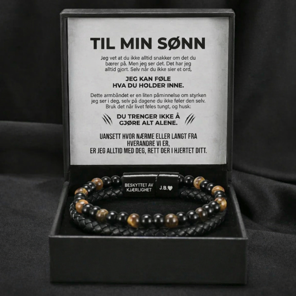 Sønnens skjold – tigerøye-armbånd
